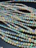 Ethiopian Opal Round Beads • Code # E8 •  3 to 7mm Size • Length 16 Inch •  100% Natural Ethiopian Opal Briolettes