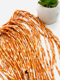 Spiny Oyster Shell Tube Beads • 3x6 mm Size • 40 cm length • AAA Quality • Natural Spiny Oyster Orange/Red Color • Origin Mexico