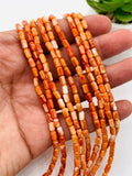 Spiny Oyster Shell Beads • 3x5 mm Size • 40 cm length • AAA Quality • Natural Spiny Oyster Orange Color • Origin Mexico