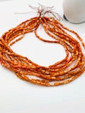 Spiny Oyster Shell Beads • 3x5 mm Size • 40 cm length • AAA Quality • Natural Spiny Oyster Orange Color • Origin Mexico