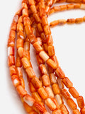 Spiny Oyster Shell Beads • 3x5 mm Size • 40 cm length • AAA Quality • Natural Spiny Oyster Orange Color • Origin Mexico