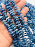 Blue Kyanite Roundel Beads • 10-13 mm Size • 40 cm Length • Kyanite Unusual Roundel/ Disc Beads • 100% Natural Kyanite Beads