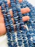 Blue Kyanite Roundel Beads • 10-13 mm Size • 40 cm Length • Kyanite Unusual Roundel/ Disc Beads • 100% Natural Kyanite Beads