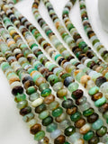 Chrysoprase Faceted Roundel Beads • 8 mm Size • AAA Quality • 100% Natural Chrysoprase Faceted Rondelle Beads • Origin Australia