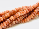 Sunstone faceted Rondelle Beads • 7mm Size • AAA Quality • 100% Natural Sunstone Faceted Roundel