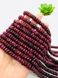 Spiny Oyster Roundel Beads • 6 mm Size • 40 cm length • AAA Quality • Natural Spiny Oyster Purple Color • Origin Mexico • Rare Available