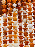 Spiny Oyster Star Beads • 10 mm Size • 40 cm length • AAA Quality • Natural Spiny Oyster Orange Color • Origin Mexico