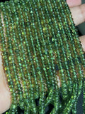 Green Apatite Roundel Beads, 4mm size, 16 Inch Length- AAA Quality- Apatite Roundel Beads