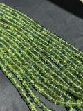 Green Apatite Roundel Beads, 4mm size, 16 Inch Length- AAA Quality- Apatite Roundel Beads