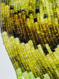 Grossular Garnet 4MM Roundel ,AAA Quality Round beads , Length of strand is 14" ,Natural Gemstone from Madagascar, shaded garnet