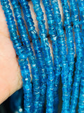 3 MM Neon Apatite Roundel Beads - 14 inch Length  - 100% Natural Beads- Neon Apatite Rondelle Beads