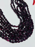 Garnet Nugget Beads, Small size tumble shape ,size 5-6 mm, length 14”