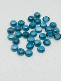 5MM London Blue Topaz Smooth Round Cabs,natural gemstone cabochon , Pack of 2 pc