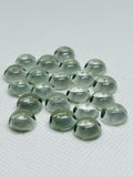 6MM Prasiolite Round Cabs - Pack of 6 Pcs - AAA Quality - Natural  color -  Natural Prasiolite Stone- Green Amethyst loose stone