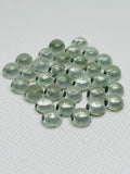 7MM Prasiolite Round Cabs - Pack of 6 Pcs - AAA Quality - Natural  color -  Natural Prasiolite Stone- Green Amethyst loose stone