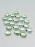10MM Prasiolite Round Cabs - Pack of 4 Pcs - AAA Quality - Natural color - Natural Prasiolite Stone- Green Amethyst loose stone