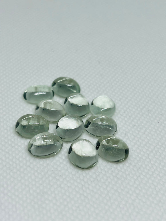 9X11MM Prasiolite OvalCabs - Pack of 4 pcs - AAA Quality - Natural color - Natural Prasiolite Stone- Green Amethyst loose stone