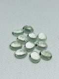 8X10MM Prasiolite Oval Cabs - Pack of 2Pcs - AAA Quality - Natural  color -  Natural Prasiolite Stone- Green Amethyst loose stone