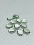 7X9MM Prasiolite Oval Cabs - Pack of 4 pcs - AAA Quality - Natural  color -  Natural Prasiolite Stone- Green Amethyst loose stone