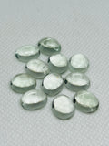 8X10MM Prasiolite Oval Cabs - Pack of 2Pcs - AAA Quality - Natural color - Natural Prasiolite Stone- Green Amethyst loose stone