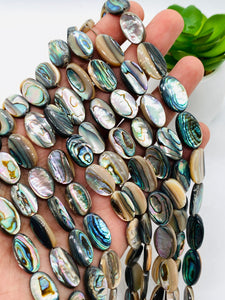 Abalone Shell Oval Beads • 8x16 mm Size • 40 cm length • AAA Quality • Natural Abalone Shell • Origin Australia