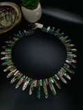 Abalone Shell Necklace -15x6 - 40x8 mm Size - Code #A32- AAA Quality- Length 18'' - Natural Abalone Shell - Shell Necklace