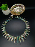 Abalone Shell Necklace -15x6 - 40x8 mm Size - Code #A32- AAA Quality- Length 18'' - Natural Abalone Shell - Shell Necklace