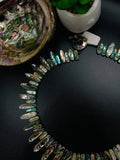 Abalone Shell Necklace -15x6 - 40x8 mm Size - Code #A32- AAA Quality- Length 18'' - Natural Abalone Shell - Shell Necklace