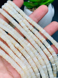 White Mother of Pearl Heishi Beads • 5 mm Size • 40 cm length • AAA Quality • Natural White Mother of Pearl