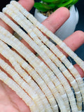 White Mother of Pearl Heishi Beads • 6 mm Size • 40 cm length • AAA Quality • Natural White Mother of Pearl
