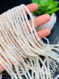 White Mother of Pearl Heishi Beads • 4 mm Size • 40 cm length • AAA Quality • Natural White Mother of Pearl