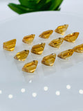Citrine Square Faceted Cut • 8x8 mm size • Pack of 2 Pc • AAA Quality • 100% Natural Citrine Faceted Square Loose Pieces