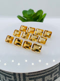 Citrine  Rectangle Faceted Cut • 8x10 mm size • Pack of 2 Pc • AAA Quality • 100% Natural Citrine Faceted Rectangle loose stone