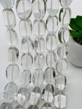 Crystal Nugget Beads • 16-18x 25-28 mm Size • Length 40 cm • 100% Natural Clear Crystal Beads • AAA Quality • Big Size Crystal