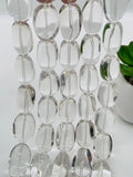 Crystal Nugget Beads • 16-18x 25-28 mm Size • Length 40 cm • 100% Natural Clear Crystal Beads • AAA Quality • Big Size Crystal