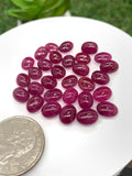 Natural Ruby Cabochon • 7x9 mm Size -Pack of 1 Piece • AAA Quality •  Origin Tanzania • Ruby Oval Cabs- Natural Ruby Stones