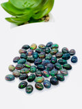 Black Opal Cabochon • 5x7 mm Size • pack of 5 Pcs • Code B1- AAAA Quality • Natural Opal Dye Color • Ethiopian Opal  Cabochon