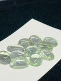 12X16MM Prasiolite Oval Cabs - Pack of 2 Pcs - AAA Quality - Natural  color -  Natural Prasiolite Stone- Green Amethyst loose stone