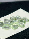 10X14MM Prasiolite Oval Cabs - Pack of 2 Pcs - AAA Quality - Natural color - Natural Prasiolite Stone- Green Amethyst loose stone