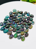 Black Opal Cabochon • 5x7 mm Size • pack of 4 Pcs • Code B5- AAA Quality • Natural Opal Dark Green Treated Color • Ethiopian Opal Cabochon