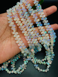 Ethiopian Opal Faceted Drops Beads • Code # E2 • 6x4 to 10x6 mm Size • Length 16 Inch • 100% Natural Ethiopian Opal Briolettes