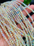 Ethiopian Opal Round Beads • Code # E8 •  3 to 7mm Size • Length 16 Inch •  100% Natural Ethiopian Opal Briolettes