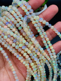 Ethiopian Opal Round Beads • Code # E8 •  3 to 7mm Size • Length 16 Inch •  100% Natural Ethiopian Opal Briolettes