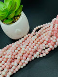 Queen Conch Shell Round Beads • 6 mm Size • Length 40 cm • AAA Quality • Natural Pink Queen Conch Shell Beads