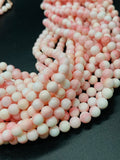 Queen Conch Shell Round Beads • 8 mm Size • Length 40 cm • AAA Quality • Natural Pink Queen Conch Shell Beads
