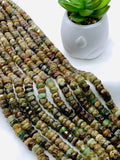 Grossular Garnet Faceted Roundel Beads • 8mm Size • AA Quality • 40 cm Length • 100% Natural Grossular Garnet Beads