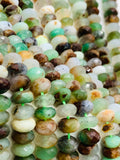 Chrysoprase Faceted Roundel Beads • 8 mm Size • AAA Quality • 100% Natural Chrysoprase Faceted Rondelle Beads • Origin Australia