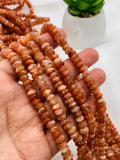 Sunstone faceted Rondelle Beads • 8mm Size • AAA Quality • 100% Natural Sunstone Faceted Roundel