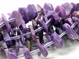 Charoite Roundel Beads • 10-12 mm/ 13-15mm Size • 40 cm Length • Charoite Unusual Roundel/ Disc Beads • 100% Natural Charoite Beads