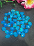 Opal Cabochon 9X11mm Size • pack of 1 Pcs AAA Quality • Natural Opal Blue color Treated Color • Ethiopian Opal Cabochon